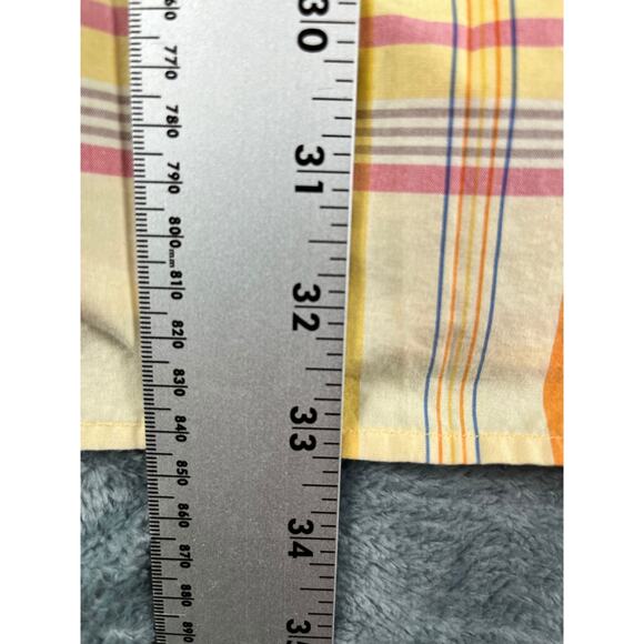 Men’s Tommy Hilfiger Plaid Short-Sleeve Shirt XL 80s 2-Ply Fabric Excellent - Picture 8 of 10